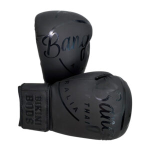 Black matt boxing gloves